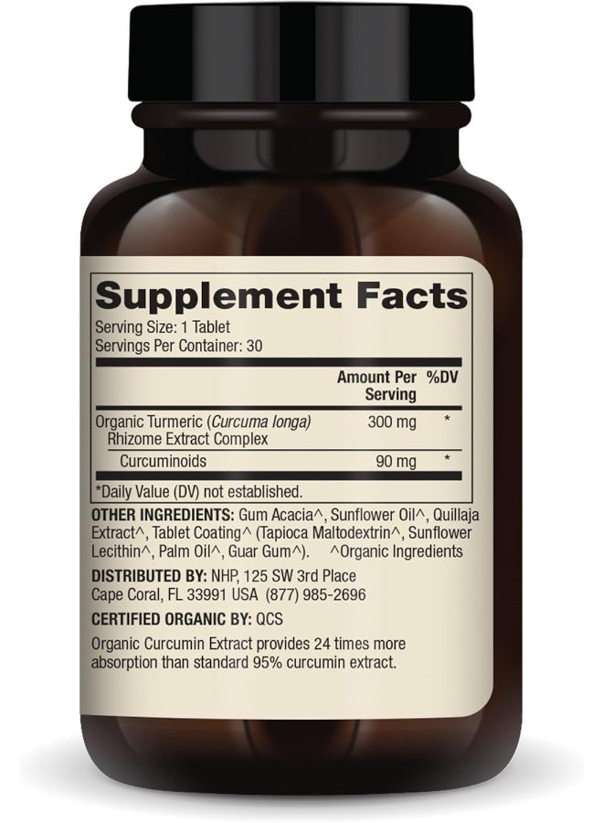 Dr. Mercola Organic Curcumin Extract, 30 Servings (30 Tablets), Dietary Supplement, Supports a Healthy Inflammatory Response, Non-GMO, Certified USDA Organic - Image 2